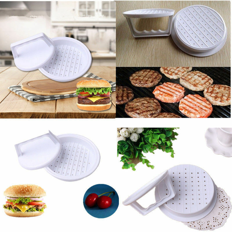 

Hot Plastic Burger Press Hamburger Meat Beef Grill Cooking Maker Kitchen Mold