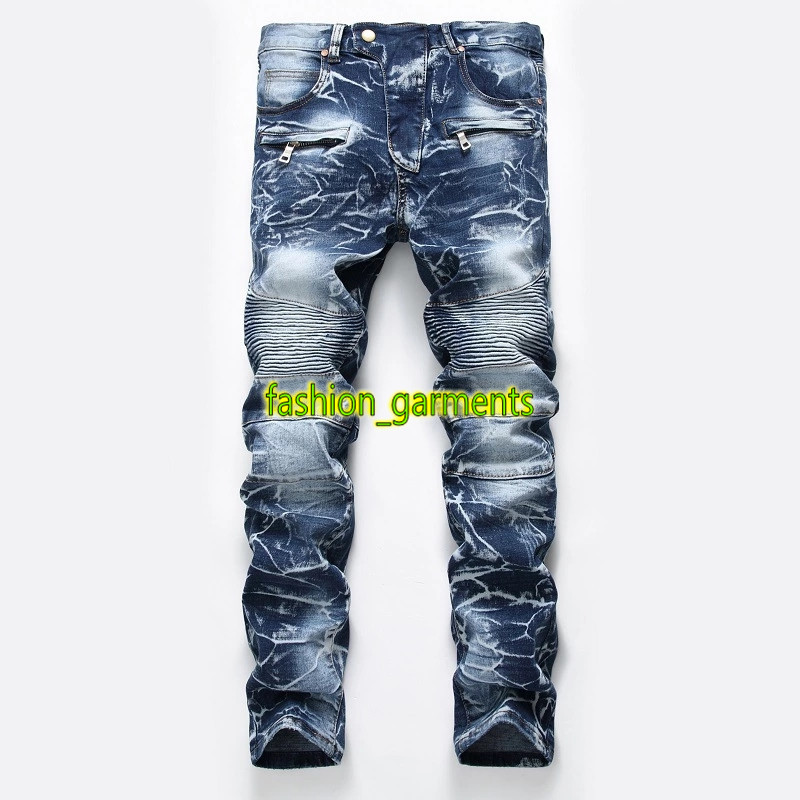 

2019 Fashion Men's Jeans Mens Nostalgic Washed Motorcycle Jeans Straight Tide Mens Personality Trousers Men's stylist Jeans, Yellow #6501