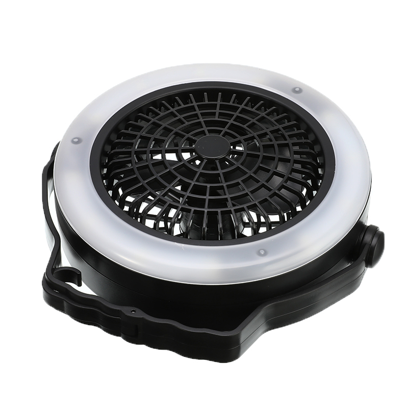 

2 in 1 Portable USB/Battery Operated 12 LED Fan Light Mini Air Cooler Outdoor Camping Tent Lamp Lantern Hook Hanging