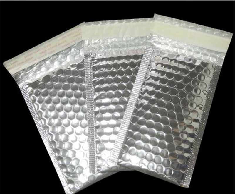 

50pcs Large Bubble Envelope Foam Foil Shipping Mailing Bag Silver Bubble Mailer Envelopes for Gift Packaging Pouch Small