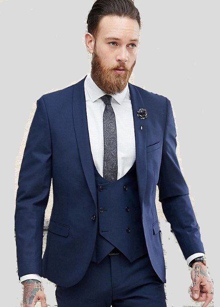 

Shawl Lapel Wedding Tuxedos Slim Fit Suits For Men Groomsmen Suit Three Pieces Cheap Prom Formal Suits (Jacket+Pants+Vest+Tie) 131, Same as image