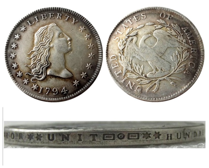 

US 1794 Flowing Hair Dollar Silver Plated Copy Coins metal craft dies manufacturing factory Price