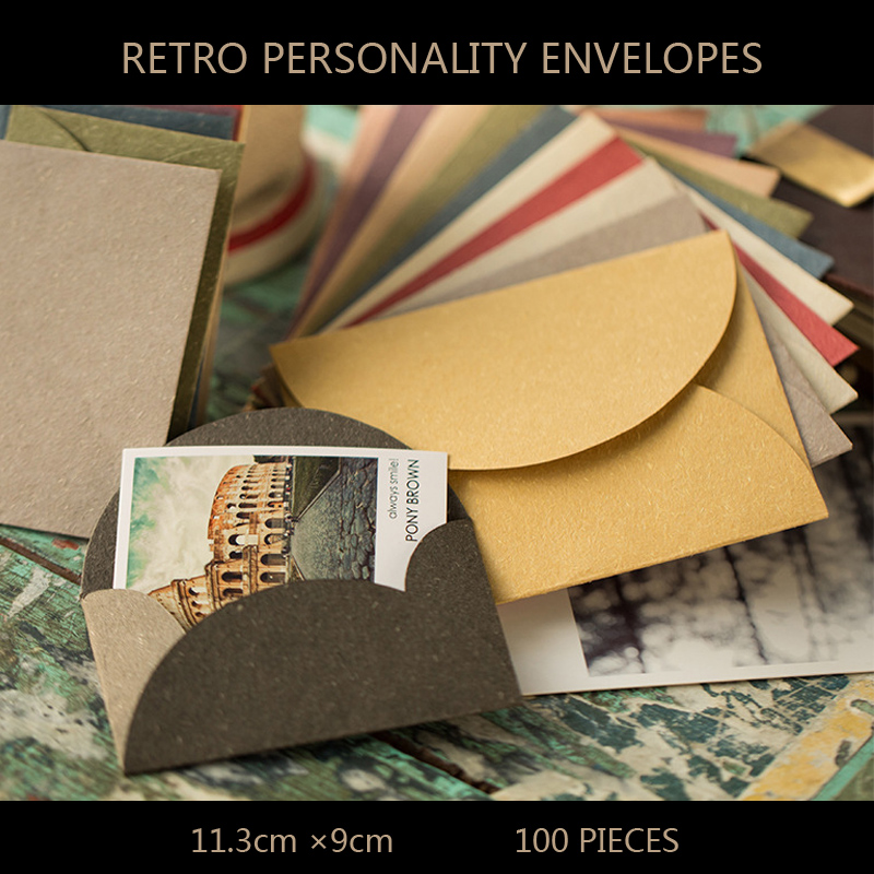 

100 pieces 11.3cm×9cm high-grade gilding business envelope invitation letter with gilded pearl paper small card envelopes