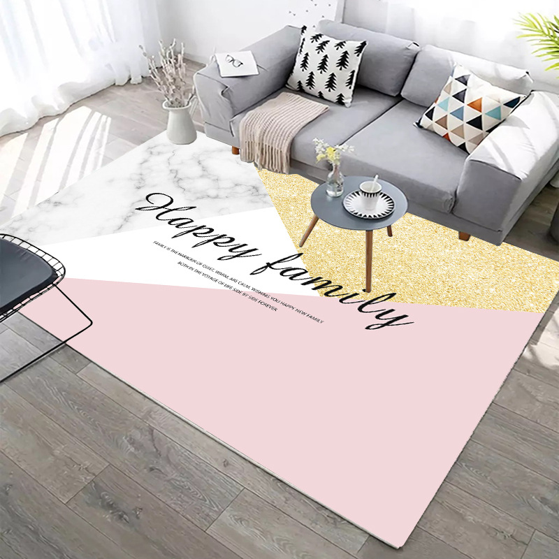 

Creative Nordic Carpets For Living Room Sofa Coffee Table Rug Home Carpet Bedroom Decorative Study Floor Mat Marble Line Rugs, Yn-08