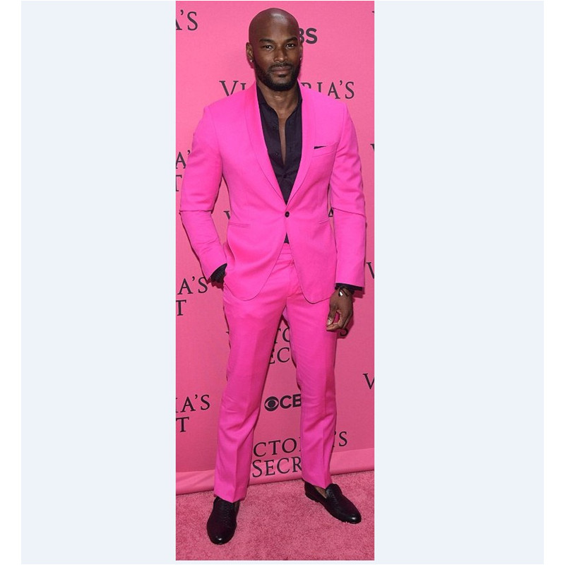 

Custom Made New Arrival Groomsmen Shawl Lapel Groom Tuxedos Hot Pink Men Suits Wedding Best Man (Jacket+Pants) C28, Satin color chart