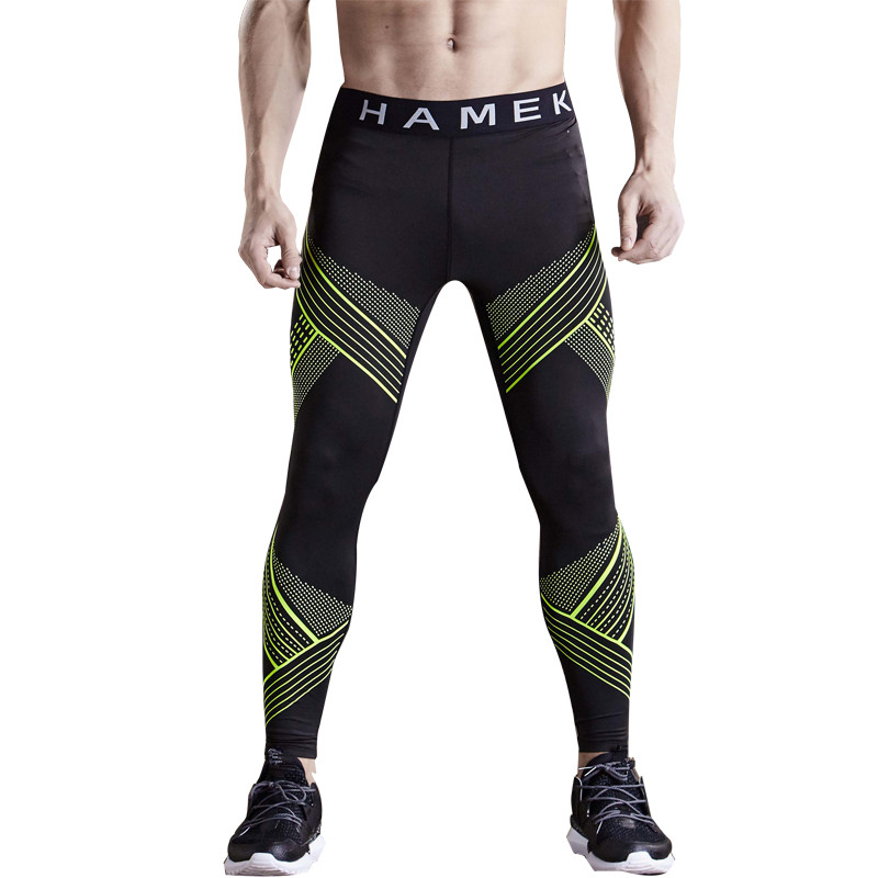 

Men' Trousers Bodybuilding Gym Jogger basketball tights sports leggings pants running fitness compression pants Sweatpants, Gray line