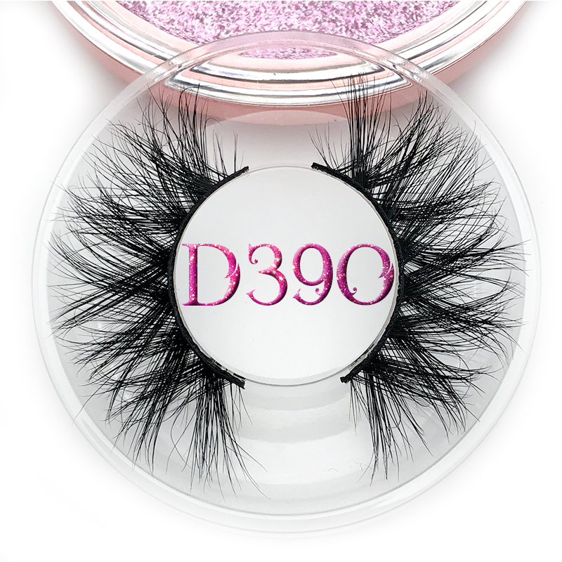 

Mikiwi D390 Mink Eyelashes 3D Mink Lashes Thick HandMade Full Strip Lashes Cruelty Free Makeup Dramatic
