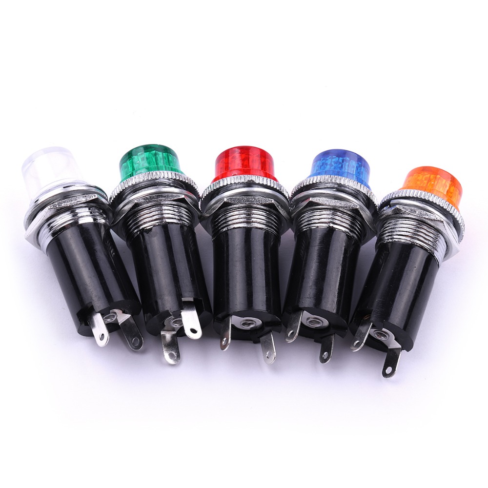 

New 5PCS Mini AC 220V DH16-HS Indicator LED Signal Light/Indicator Light 10W 100cd IP67 Lamps For Indicator Signals Car-styling