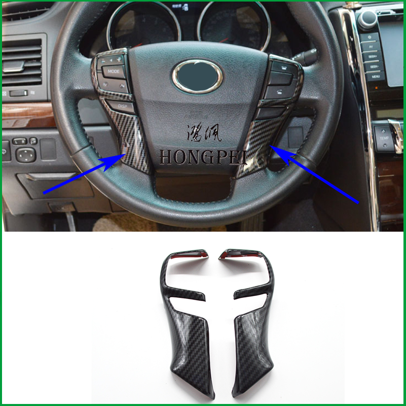 

ABS steering wheel trim decorative Control Button frame sequins sticker accessories cover for MarkX Mark X 2010-2017