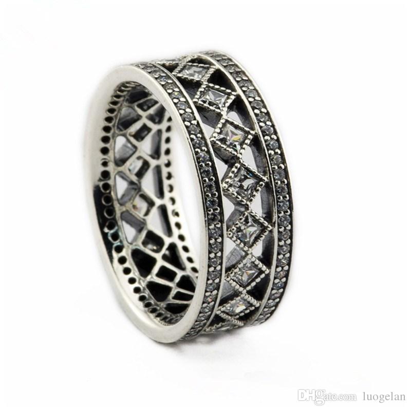 Compatible with Pandora jewelry ring silver Vintage Fascination rings 100% 925 sterling silver jewelry wholesale DIY For Women-image-442893521