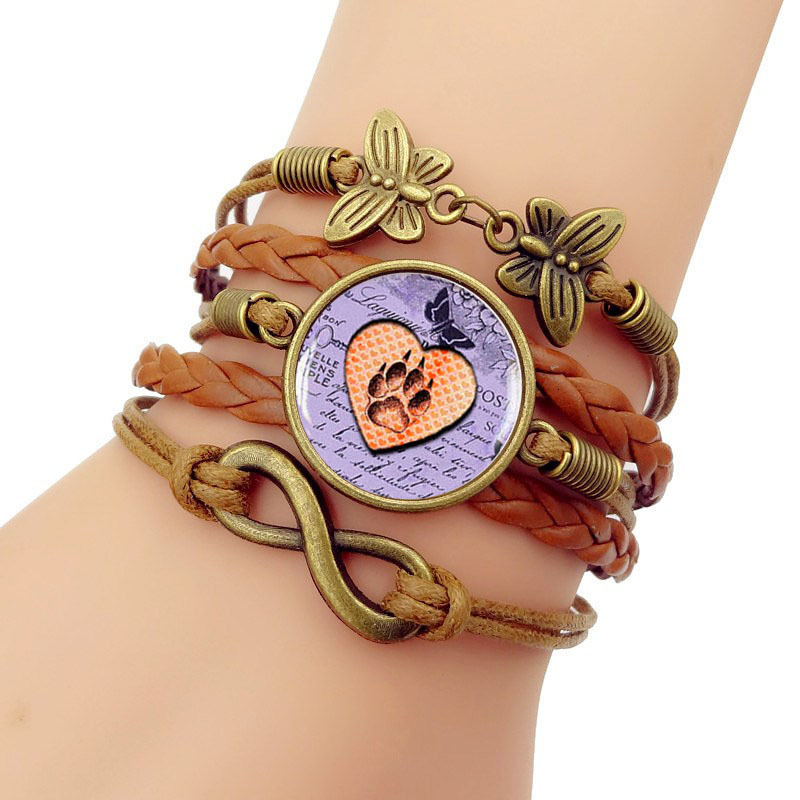 

Kitty Lover Gift Time Weave Bracelet Multi-storey Cortex Group Combine Bracelet