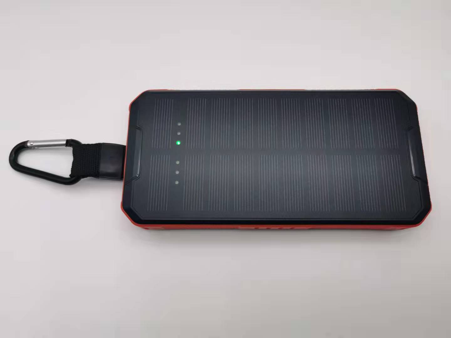 

New solar outdoor waterproof, anti falling, dustproof, 20000mah wireless charging mobile power supply With outdoor LED lighting