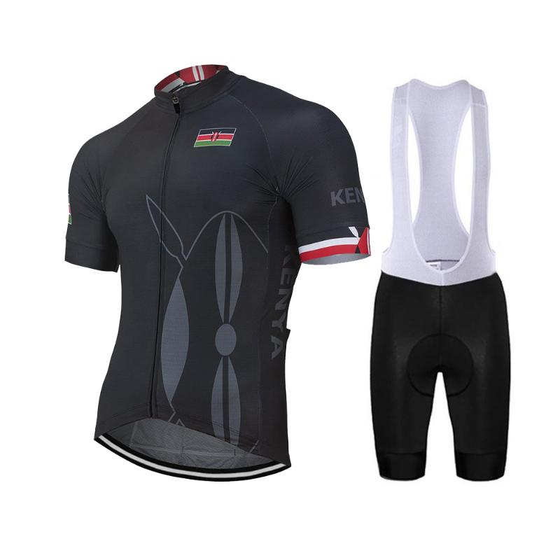 

Cycling Jersey Sets Kenya 2021 Outdoor Men Set Bike Road Mountain Race Racing Clothing Short 9D Gel Breathable Customized, Photo style