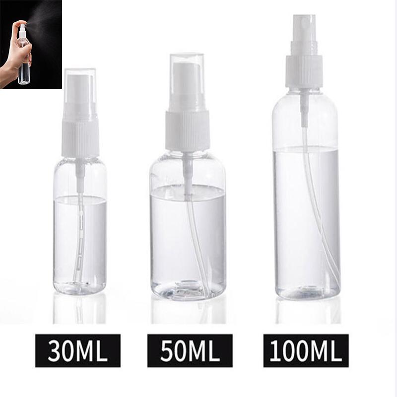 

30/50/100ml Refillable Bottles Travel Transparent Plastic Perfume Bottle Atomizer Empty Small Spray Bottle toxic free and safe