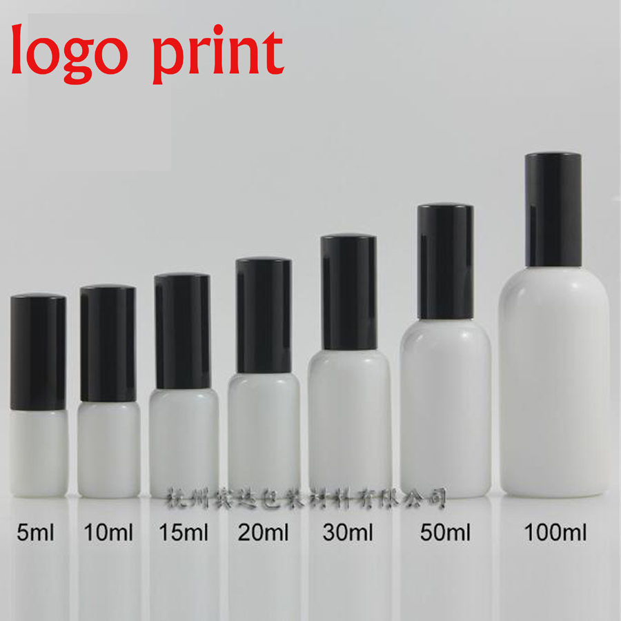 

50pcs/lot 5/10/15/20/30/50/100ml white jade glass bottle, fog spray bottle