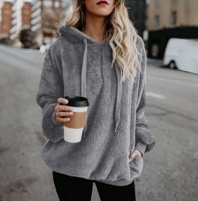 

Women Outerwear Long Sleeve Womens Sweater Oversized Jumpers Women Pull Warm Hooded Sweater Thick Pullovers, Pink