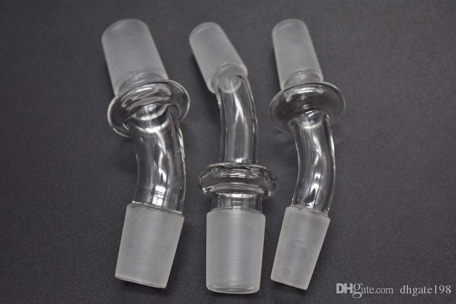 

New design thich heady glass adpter 45 degree angle 14.4mm 18.8mm joint 14mm 18mm male to male converter glass adapter