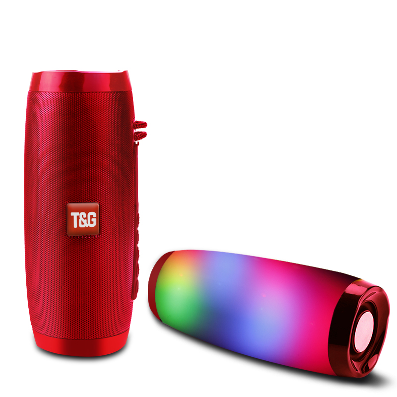 

TG Series Wireless Bluetooth Speaker TG157 LED Portable Boom Box Outdoor Bass Column Subwoffer Sound Box with Mic Support TF FM USB
