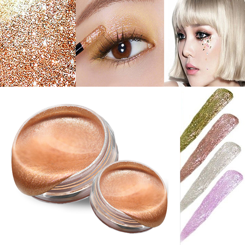 

Glitter Eye Shadow Liquid Eye Shadow Pen Waterproof Long Lasting Shimmer Shine Metallic Liner Party Cosmetic Make-upNatural, Spongestick2