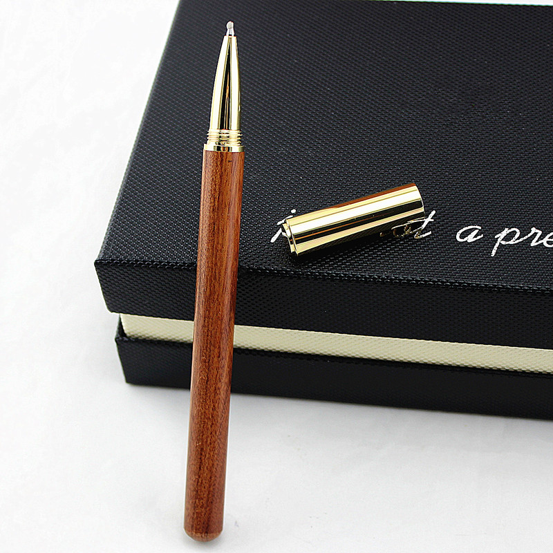

Gifts Wooden+Metal Ballpoint Pen 0.5MM Black ink For Office & School Writing Supplies Roller ball Pen