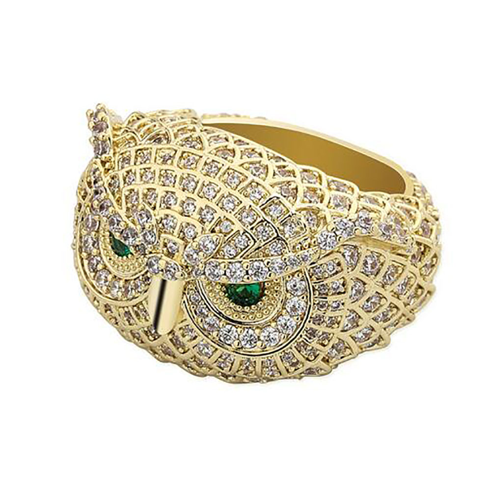 

Luxury Men Gold Tone Hip Hop Animal Owl shape Ring Micro Pave Cubic Zirconia Simulated Diamonds Rings Size7-12 Bling Jewelry