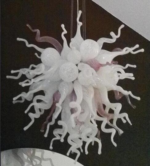 

Popular Modern Hand Blown Glass Chandeliers LED Light Source Gallery Staircase Crystal Design Hanging Pendant Lamp