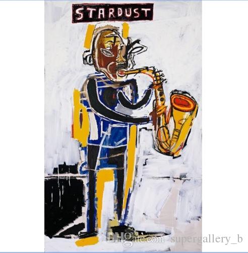 

Jean-Michel Basquiat "Stardust,1983" High Quality Handpainted & HD Print Art oil painting Home Decor Wall Art On Canvas Multi sizes g95