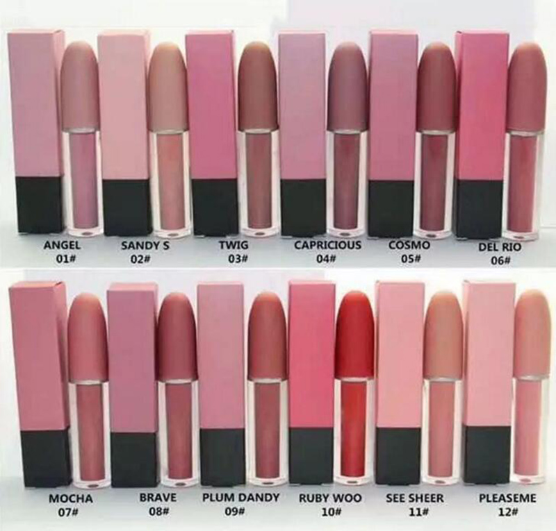 

in Stock Hot M brand Lip Gloss Makeup Matte Lipstick 12 colors, Mix 12color