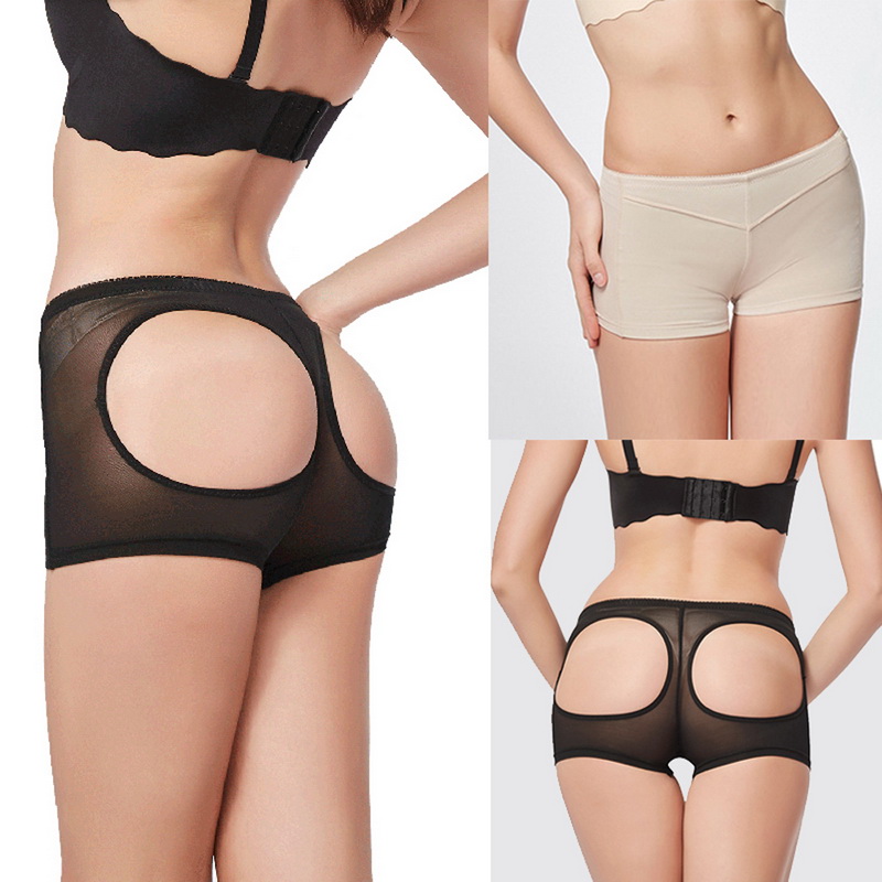 

Mesh Sexy Hip Panties Woman Soft Lingerie Underwear Hip Women Panties Exposed Buttocks Hollow Out Underpants New, Black