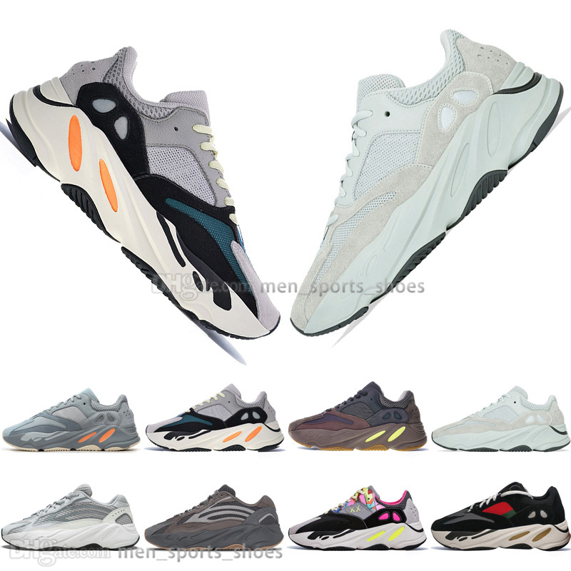 

With Box Hot Kanye West 700 Inertia Mauve Salt 700s V2 Static Geode 3M Mens Running shoes for men Women sports sneakers EUR36-46, #01 inertia