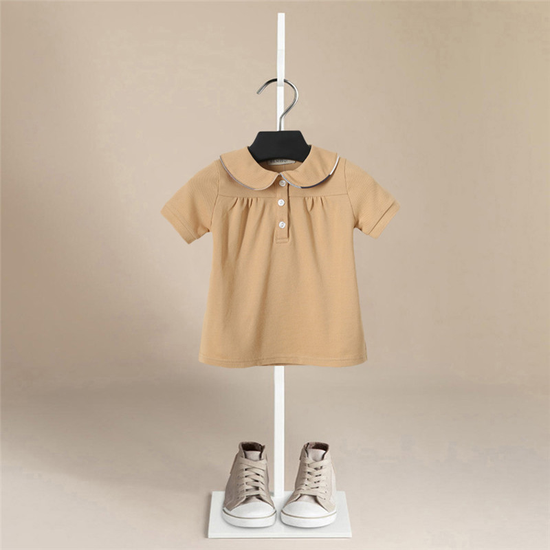 

2020 New Baby Girls T-shirt Clothes Kids Cotton T-Sshirt Summer Short Sleeve Solid Color Children Clothing Toddler Girls T-shirt, White