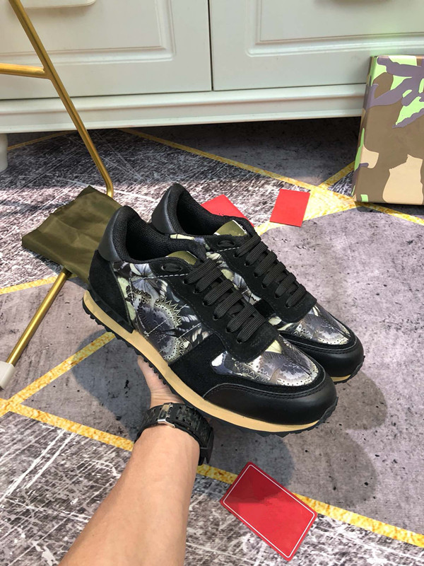 

Sneaker In Black Smooth Leather Women Casual Shoes Men Suede Sneaker Designer Low Top Lace-Up Flat Casual Shoes, 01