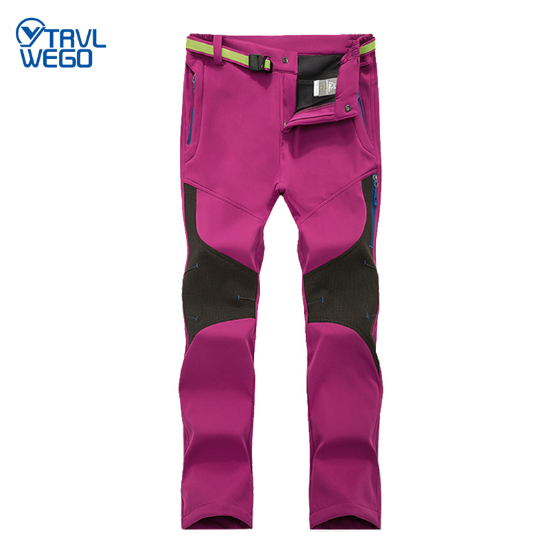 

THE ARCTIC LIGHT Hiking Fishing Pants Women Outdoor Travel Camping Trousers Warm Winter Waterproof Soft shell Clothing, Black