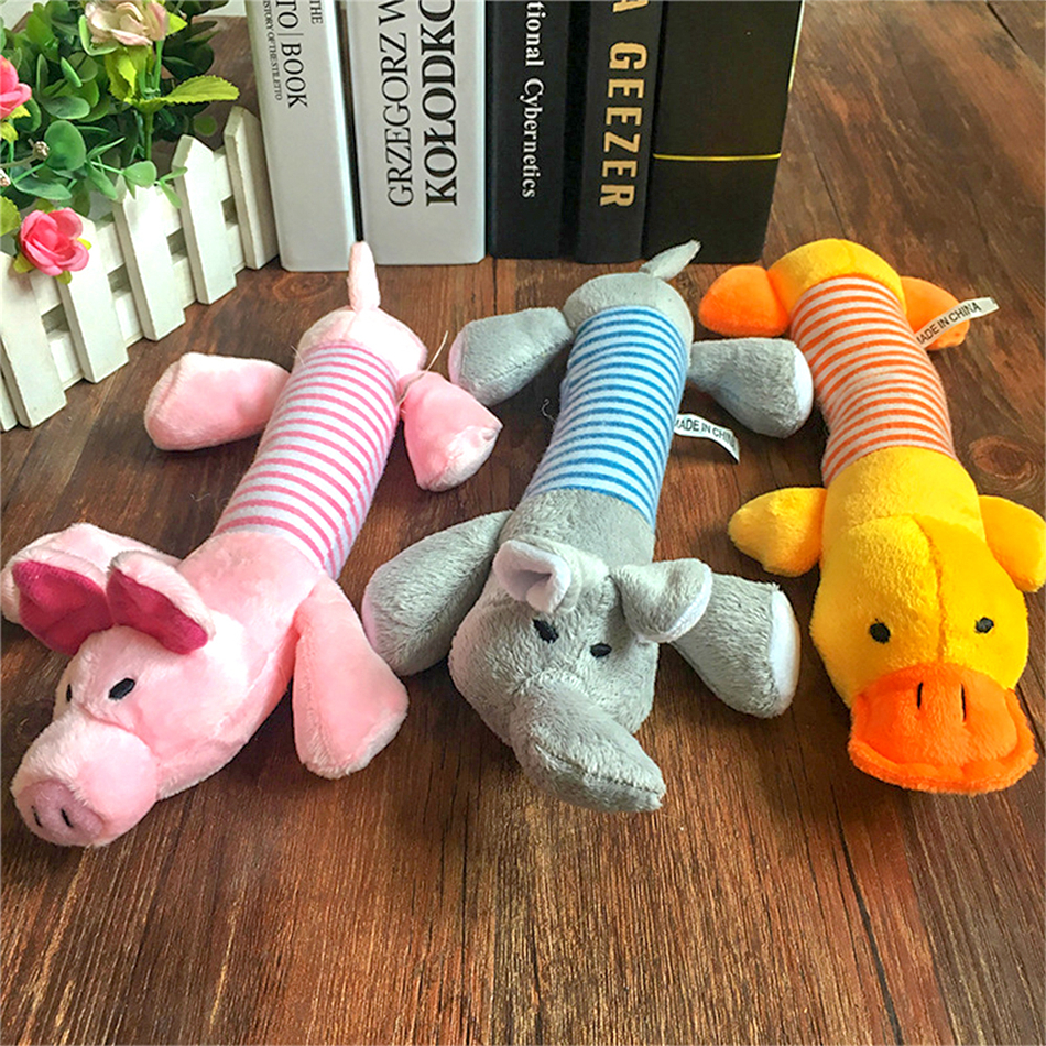 

Cute Dog Toy Pet Puppy Plush Sound Chew Squeaker Squeaky Pig Elephant Duck Toys Lovely Pet Toys