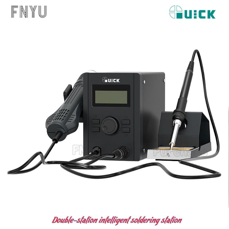 

QUICK 715 Double Station Rework and Soldering Station 2in1 Electric Iron Air Gun Multifunction Repair Electric Combination Tool