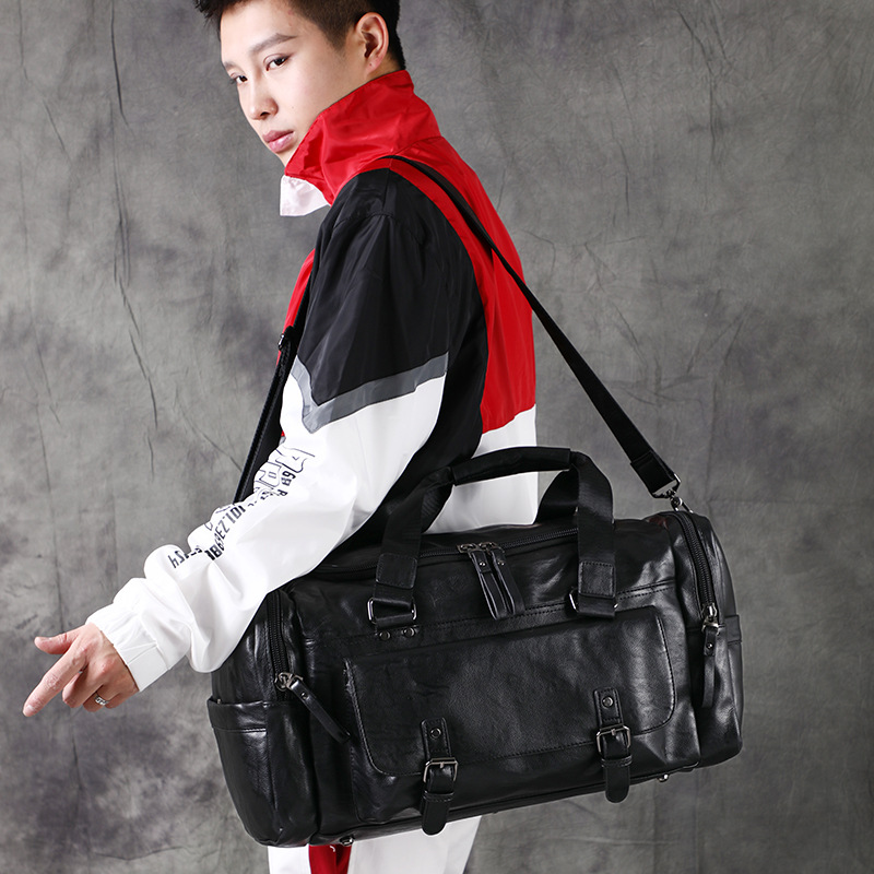 

Travel bag sports bag fitness large capacity luggage travel handbag, Black
