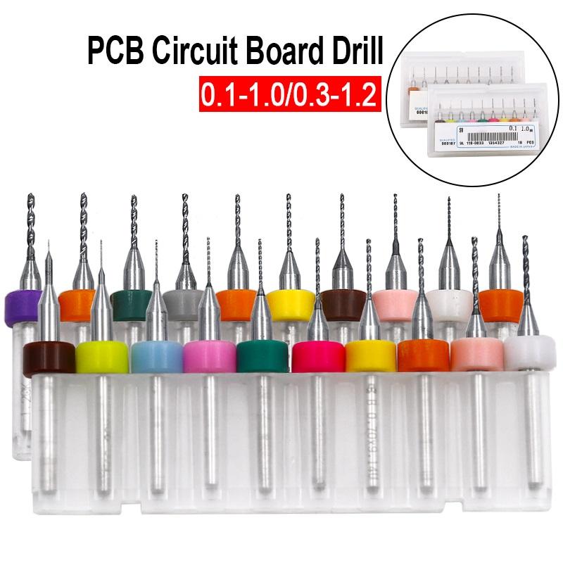 

10pcs/set 0.1mm to 1.2mm PCB mini drill Bit tungsten steel carbide for print circuit board cnc drill Bits Machine