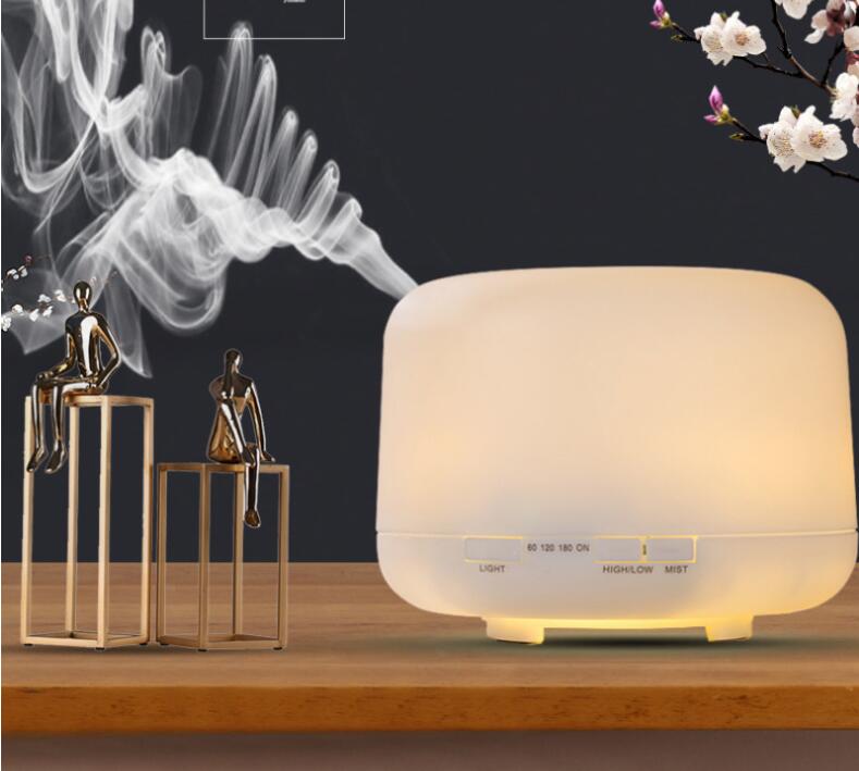 500ml Air Humidifier Aroma Essential Oil Diffuser Aromatherapy Umidificador 7 Color Change LED Night Light for Home-image-438491886