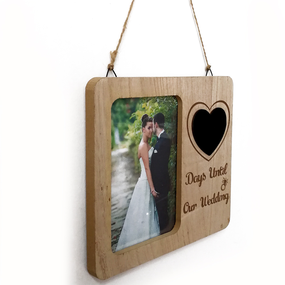 

Love Wooden Wall Decor Retro Photo Engagement Gifts Country Ornament Wedding Countdown Picture Frame Blackboard