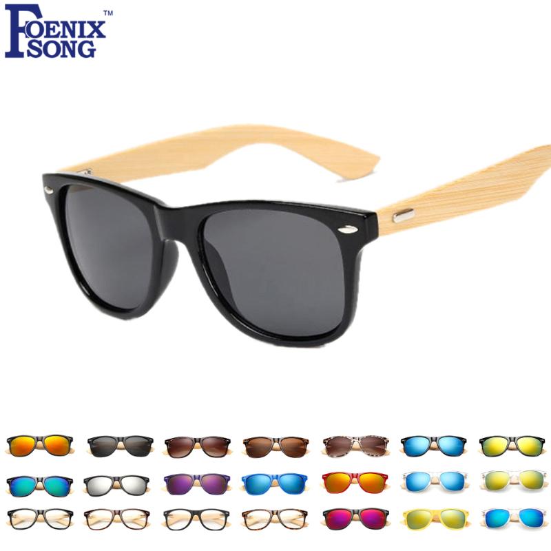 

FOENIXSONG Brand New Womens Sunglasses Bamboo Grain Frame Sun Glasses for Men Wooden Pattern Gafas KP1501