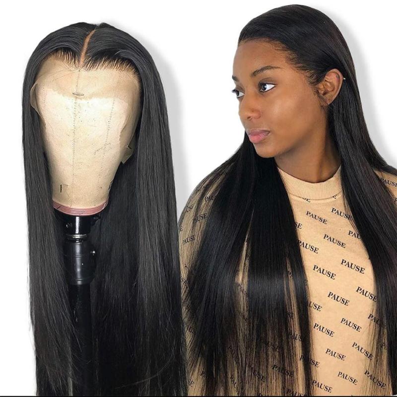 

ALI BFF 13x4/13x6 Lace Front Human Hair Wigs Brazilian Straight Human Hair Wigs 360 Lace Frontal Wig Pre Plucked With Baby, Natural color