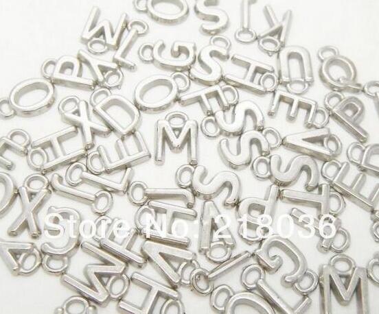 

Plated Silver Mixed Alphabet Letter Charms Pendant For Bracelet Necklace Jewelry Fashion Beads Making DIY Accessories, Bronze;silver