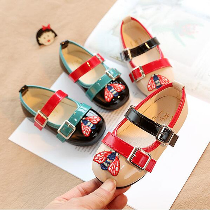

New Fashion Cartoon Bee Baby Girls Kids First Walkers Infant Toddler Handsome Classic Baby Shoes Anti-slip Soft Sole Shoes, Beige