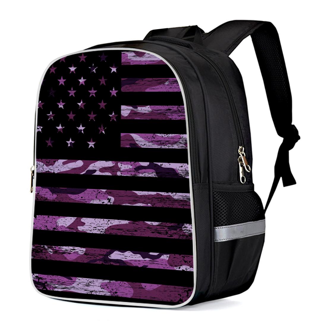 Black and White American Flag with Penagram Sling Messenger Bag Cross Body Hand