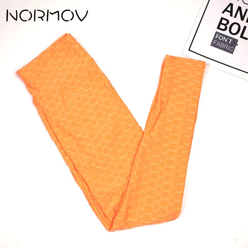 

NORMOV Woman Push Up Leggings High Waist Sports Yoga Pants Anti Cellulite Jeggings Women Workout Active Wear Yoga Slim Pants, Orange