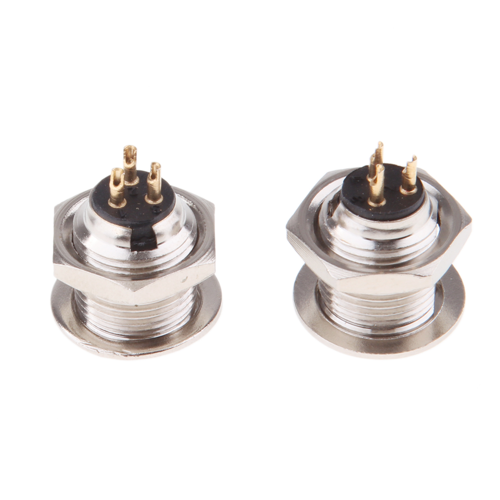 TA3F XLR 3Pin Connettore a Spina inline presa per microfono donna Argento