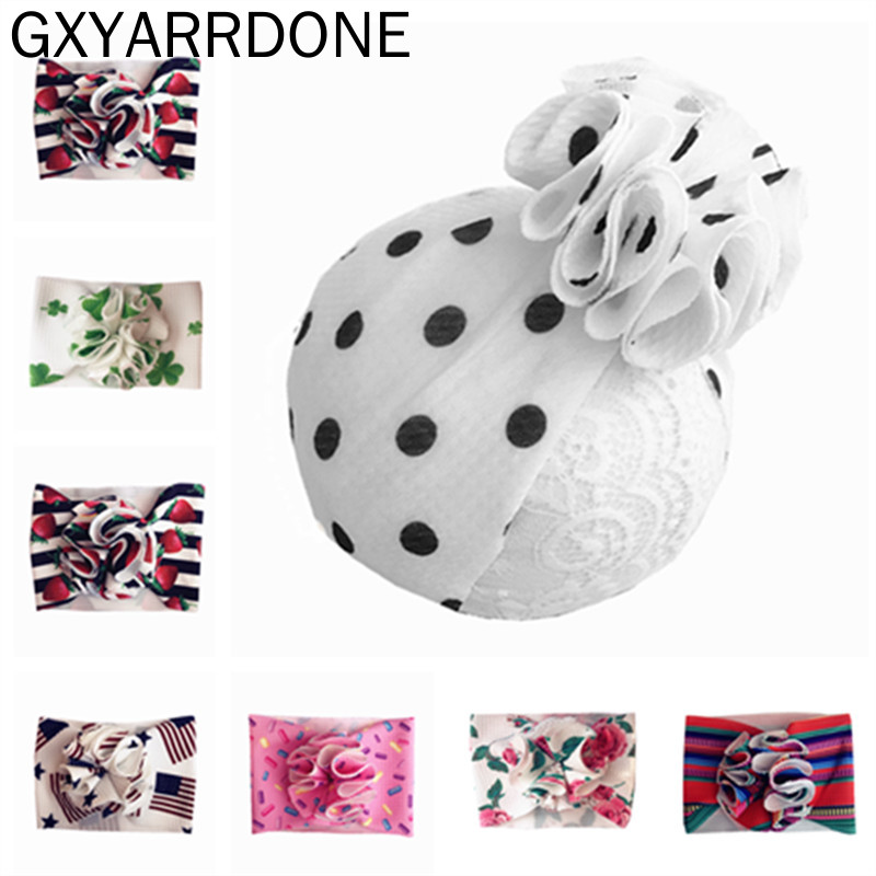 

2020 New Baby Girl Headbands Baby Headwrap Bloom Wrap Headbands Headwraps Puff Bloom Turbans Handmade Outfit Hairband