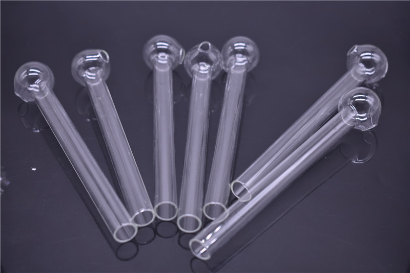 wholesale cheap 20cm big clear glass oil burner thick Pyrex glass straight oil tube pipe for smoking oil rig-image-439358615