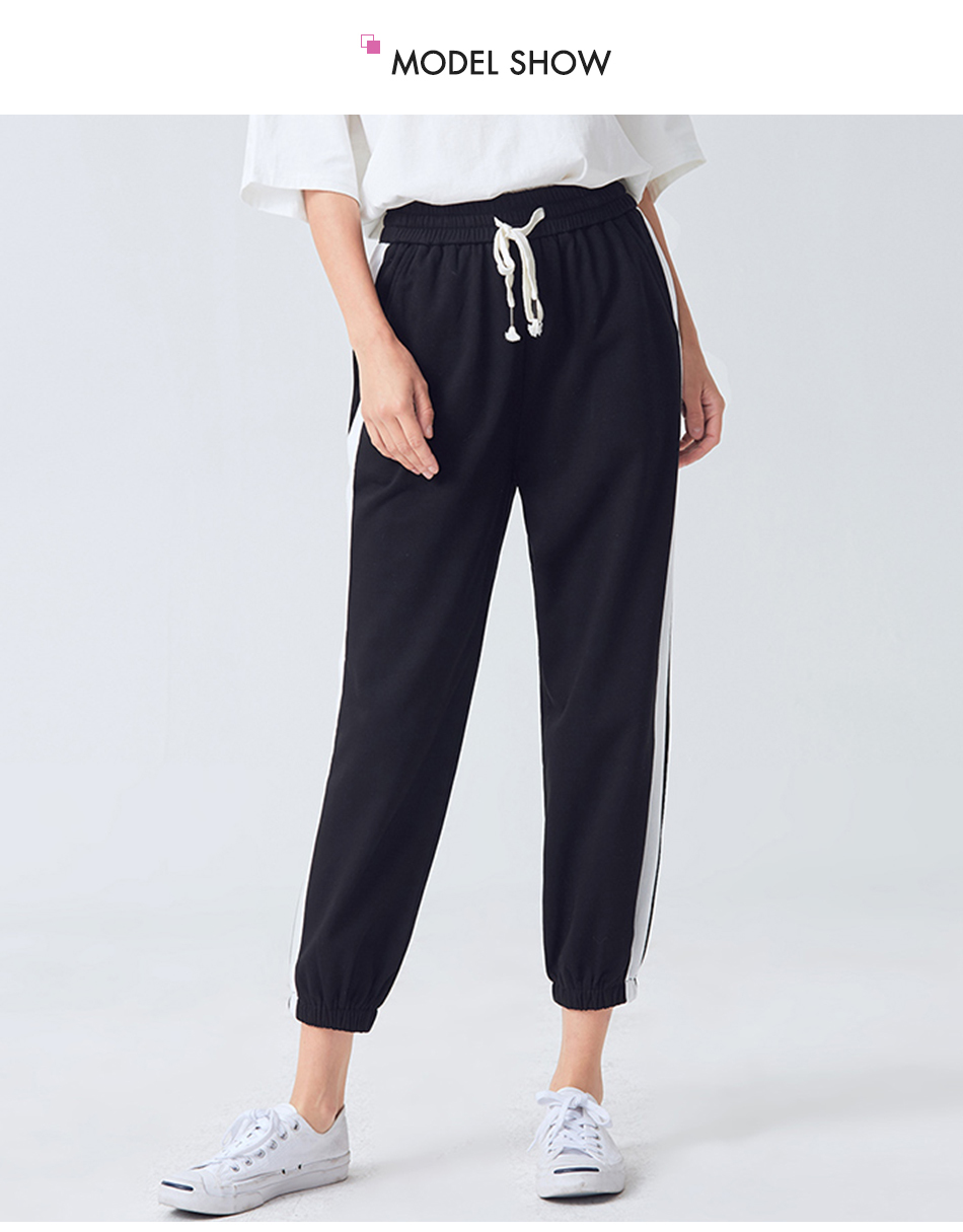Pantalones aoli \u200b\u200b2019 NUEVO pantalón Joggers elástico flojo rayado cónicos  zanahoria Streetwear cordón Deportes Mujer DZZ910054 T200622 2022 Desde  yiwang07, 14,5 € | DHgate Móvil
