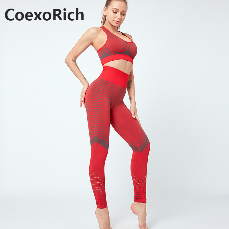 

Woman Push-up Sleeveless Sport Workout Sports Bra Suit 2 Piece Seamless Yoga Set Fitness Crop Tank Top High Waist Gym Leggings, Black